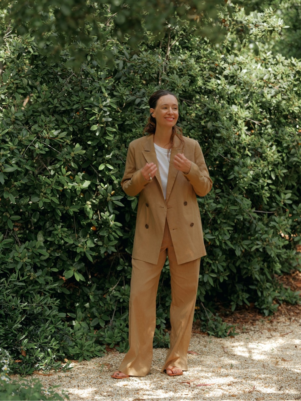 Jenni Kayne  Keaton linen blazer 8 khaki camel